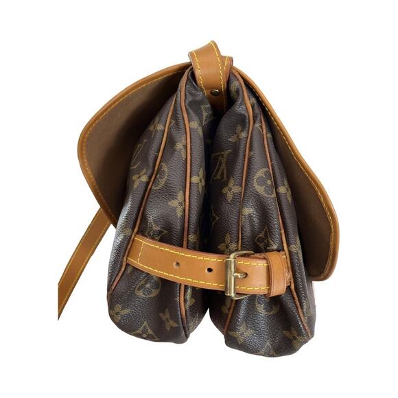 Louis Vuitton Saumur 25 Momogram Canvas Crossbody Vintage New Vachetta Leather - Picture 13 of 16